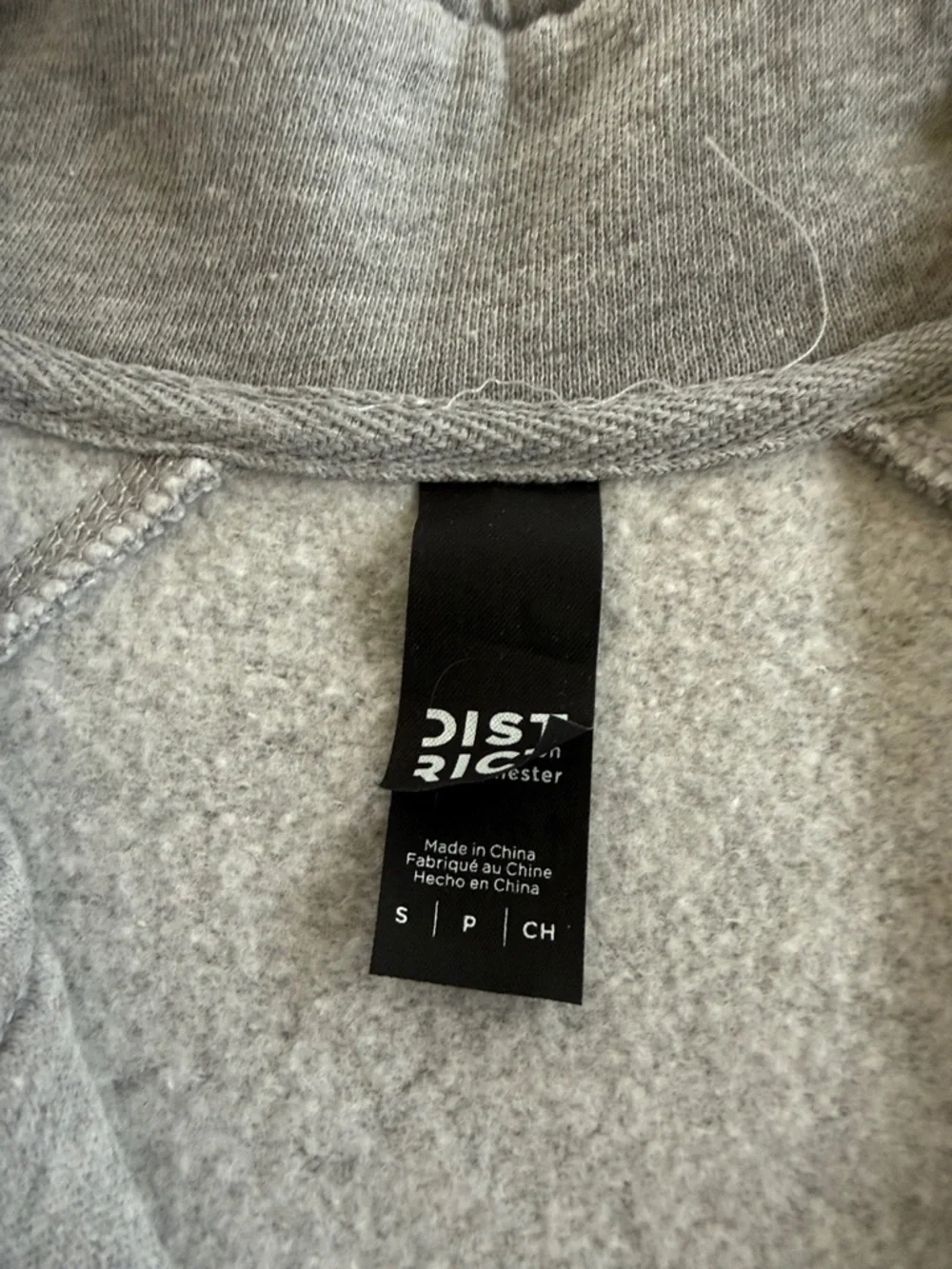 District Light Gray Pullover with Black Brand Tag - Picture 2 of 4